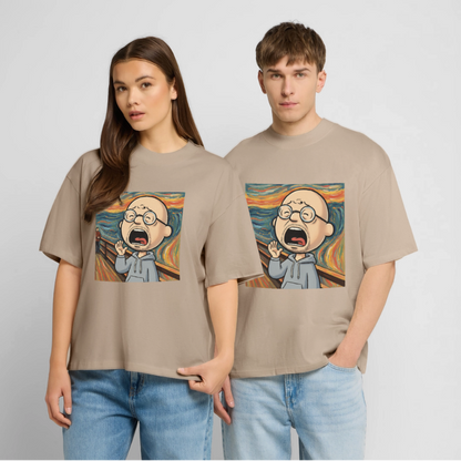 Der Schrei… aber heute bin ich dran | Stanley/Stella Oversized Unisex Bio T-Shirt Blaster - Steingrau
