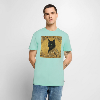 Adele… aber sie schnurrt – Goldene Katze à la Klimt | Männer Premium T-Shirt - Mint 