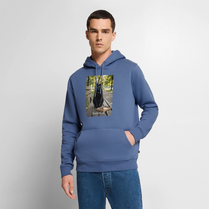 Forrest Cat – Krümel wartet | Männer Premium Hoodie - Taubenblau