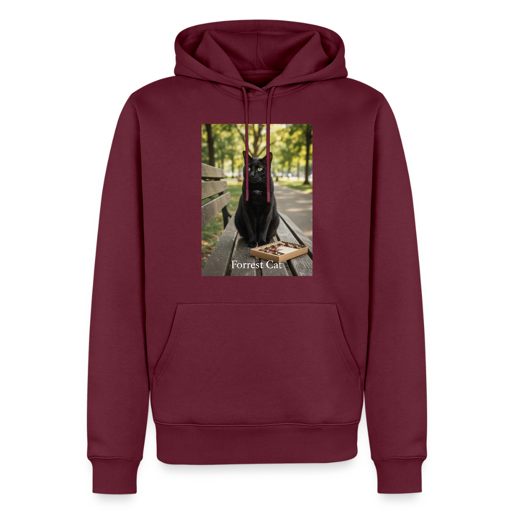 Forrest Cat – Krümel wartet | Männer Premium Hoodie - Burgunderrot