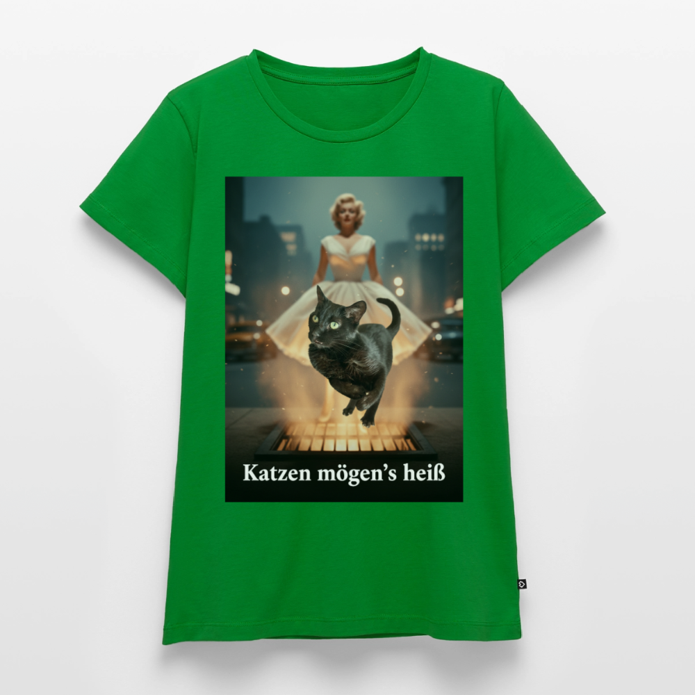 Katzen mögen’s heiß | Frauen Premium T-Shirt - Grün