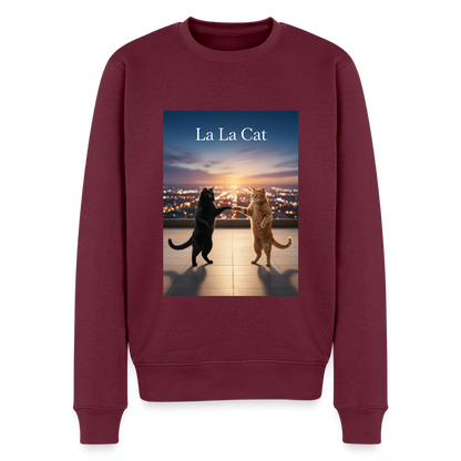 La La Cat – Tanz über den Dächern |  Männer Premium Pullover - Burgunderrot