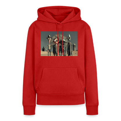 Pünktlich zu spät – Die seltsame Gesellschaft | Frauen Premium Hoodie - Rot