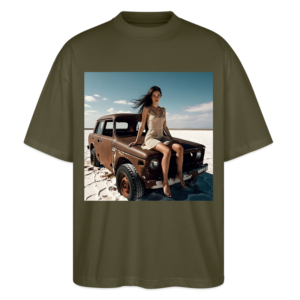 Warten auf irgendwas | Stanley/Stella Oversized Unisex Bio T-Shirt Blaster - Khaki
