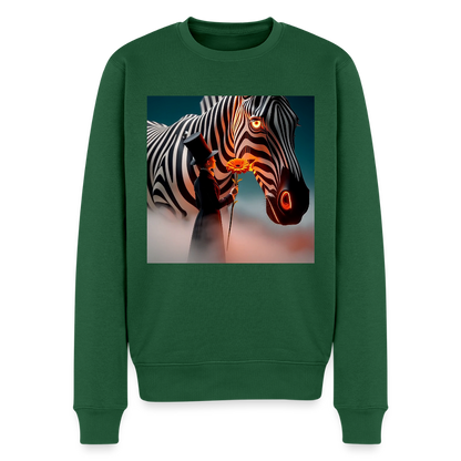 Blumen für ein Zebra |  Männer Premium Pullover - Flaschengrün