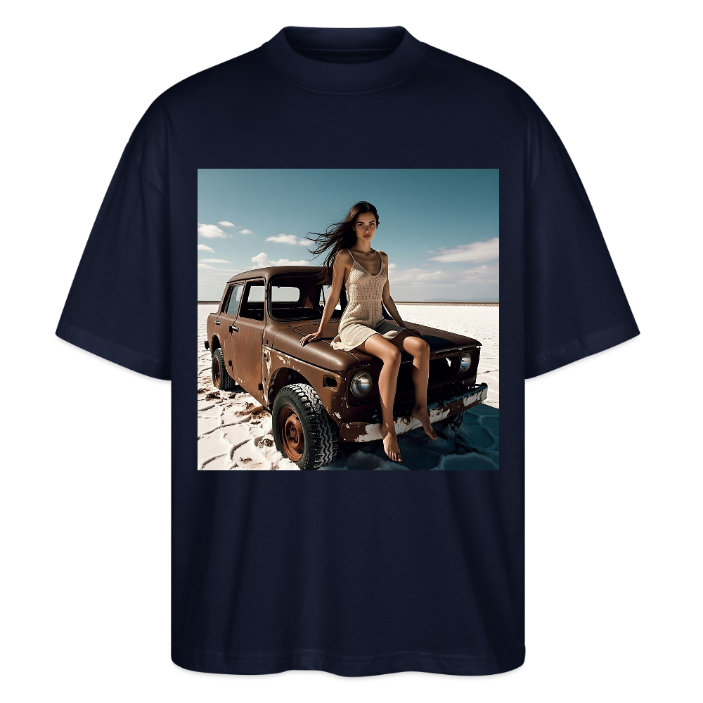 Warten auf irgendwas | Stanley/Stella Oversized Unisex Bio T-Shirt Blaster - Navy