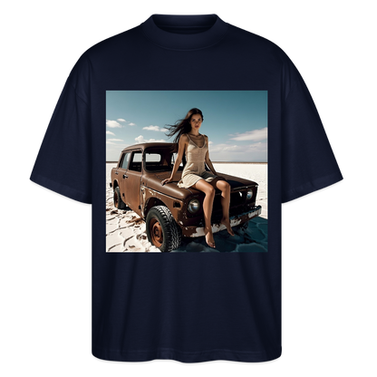 Warten auf irgendwas | Stanley/Stella Oversized Unisex Bio T-Shirt Blaster - Navy