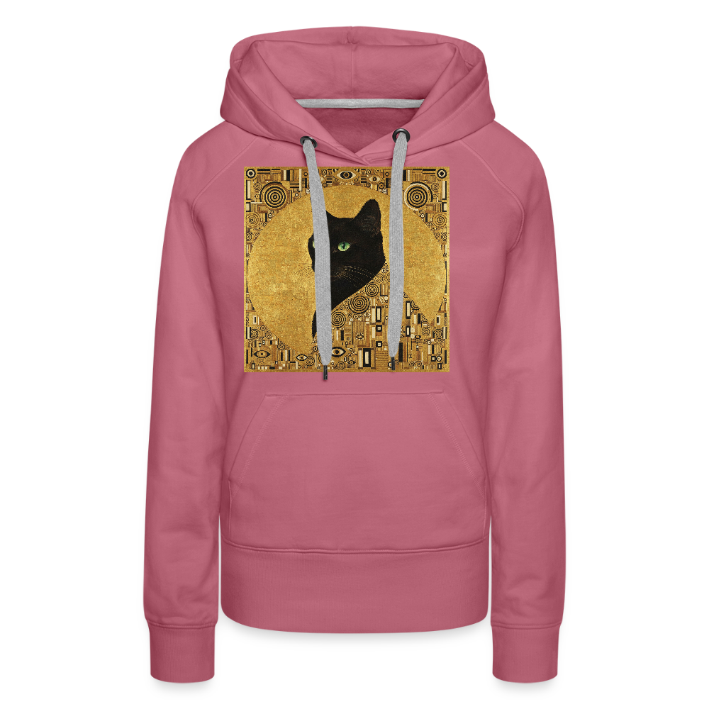 Adele… aber sie schnurrt – Goldene Katze à la Klimt | Frauen Premium Hoodie - Malve