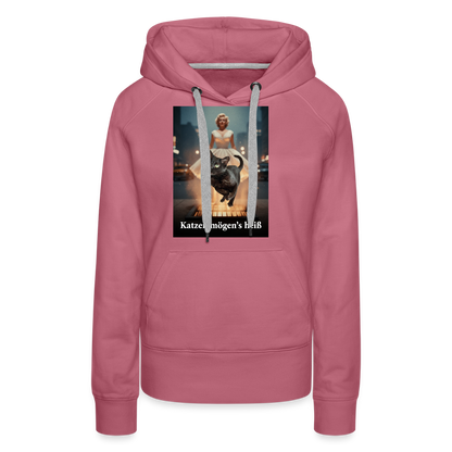 Katzen mögen’s heiß | Frauen Premium Hoodie - Malve
