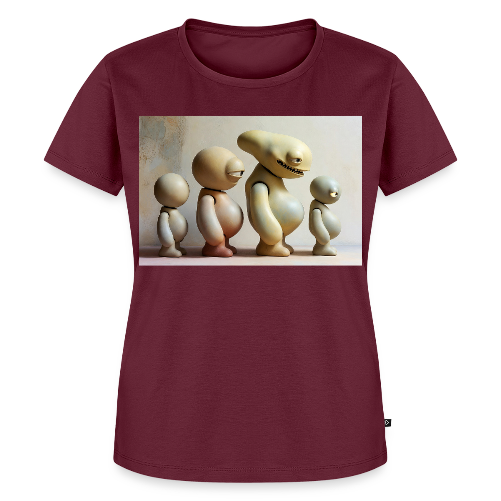 So wachsen wir also | Frauen Premium T-Shirt - Burgunderrot