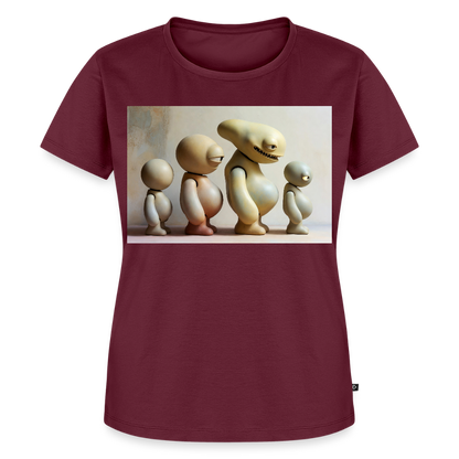 So wachsen wir also | Frauen Premium T-Shirt - Burgunderrot