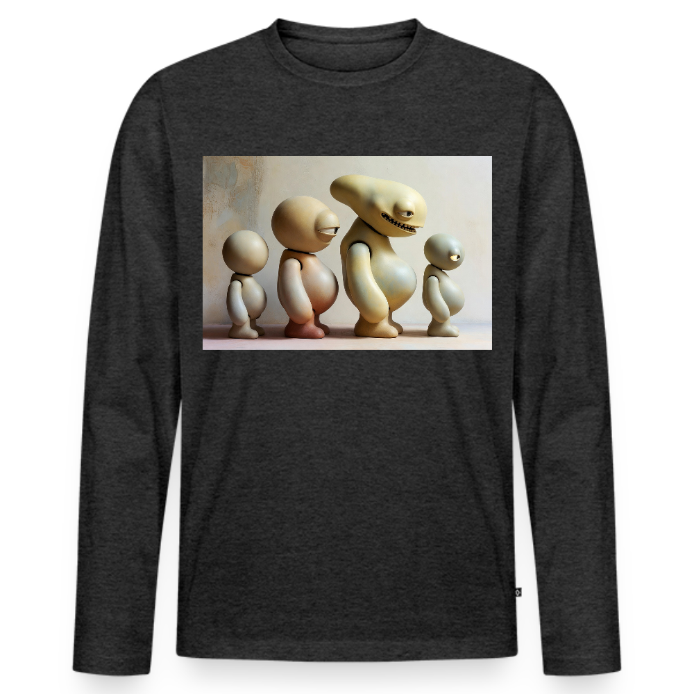 So wachsen wir also | Männer Premium Bio Langarmshirt - Anthrazit meliert