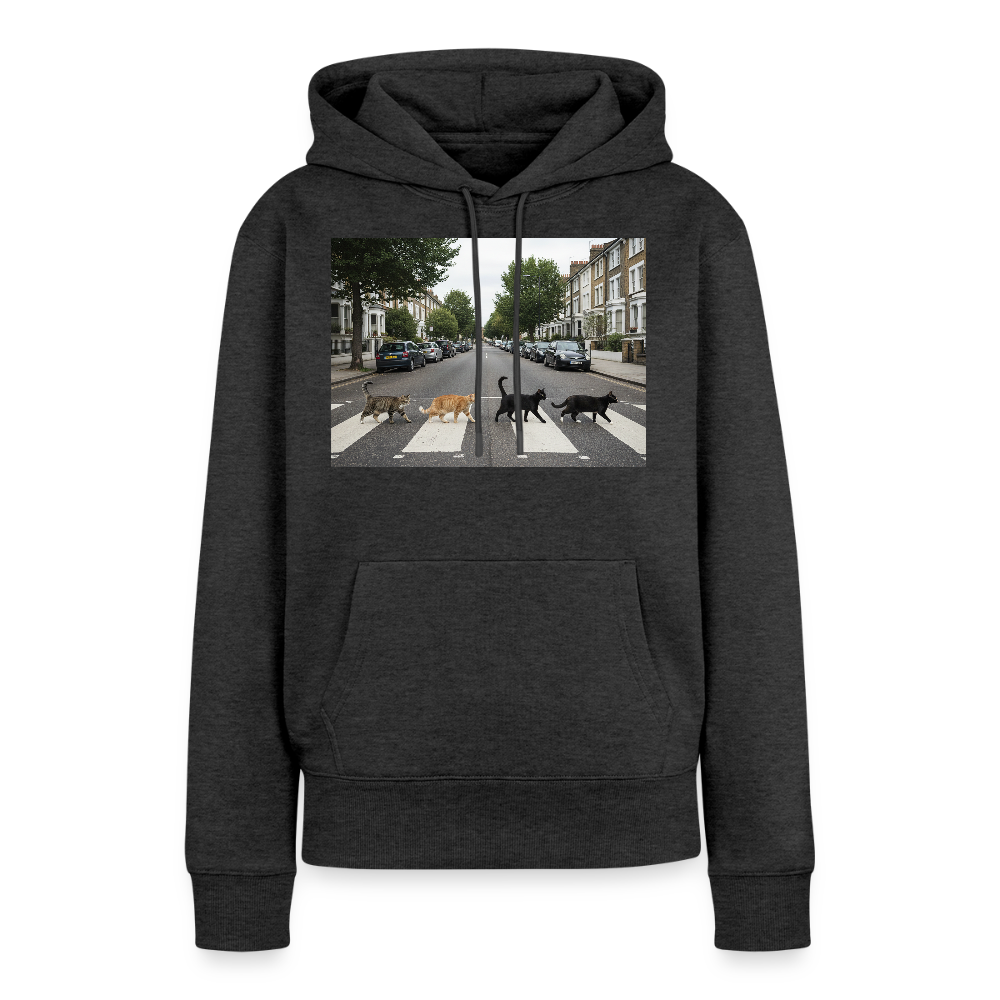 The Purrfect Crossing – Wir waren vor der Band da | Frauen Premium Hoodie - Anthrazit meliert