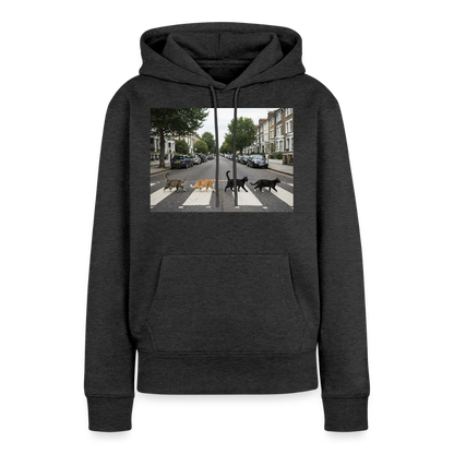 The Purrfect Crossing – Wir waren vor der Band da | Frauen Premium Hoodie - Anthrazit meliert