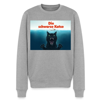 Die schwarze Katze - Krümel taucht auf |  Männer Premium Pullover - Grau meliert
