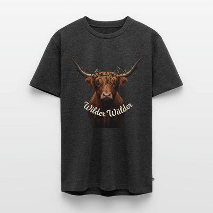 Wilder Wälder – Schwarzwald Highland Rind | Männer Premium T-Shirt - Anthrazit meliert