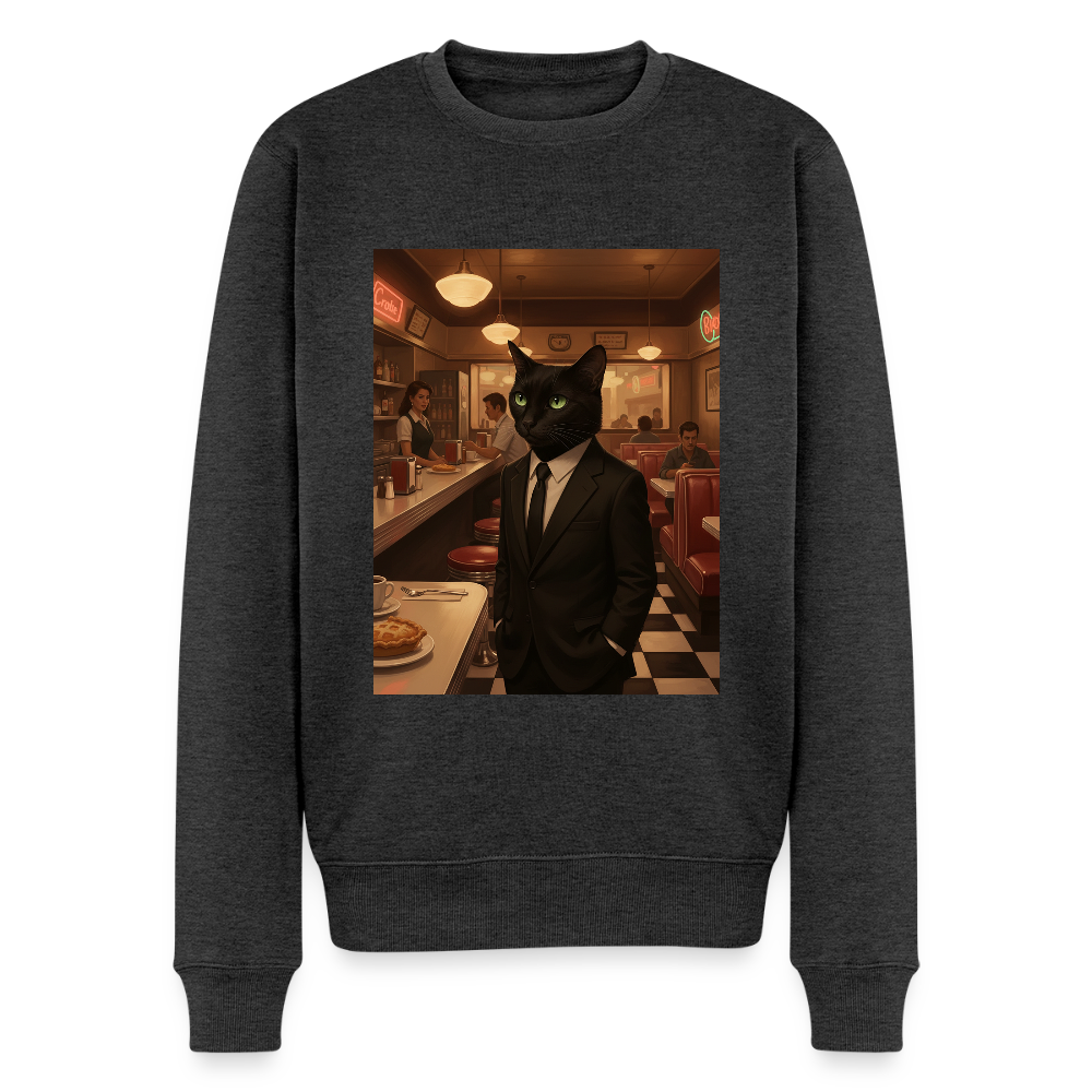 Krümel – Royale mit Pfote |  Männer Premium Pullover - Anthrazit meliert