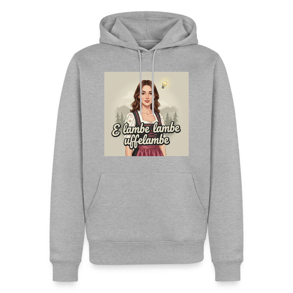 E Lambe, lambe, uffelambe – Alemannischer Geistesblitz | Männer Premium Hoodie - Grau meliert