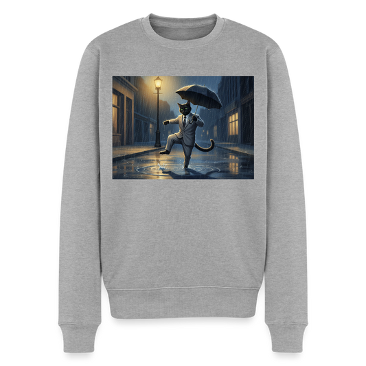 Krümel tanzt im Regen |  Männer Premium Pullover - Grau meliert