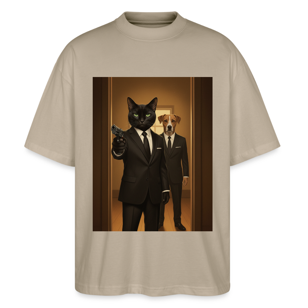 Krümel – Say Meow Again | Stanley/Stella Oversized Unisex Bio T-Shirt Blaster - Steingrau
