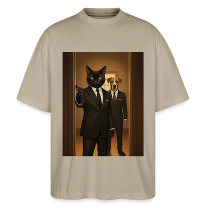 Krümel – Say Meow Again | Stanley/Stella Oversized Unisex Bio T-Shirt Blaster - Steingrau