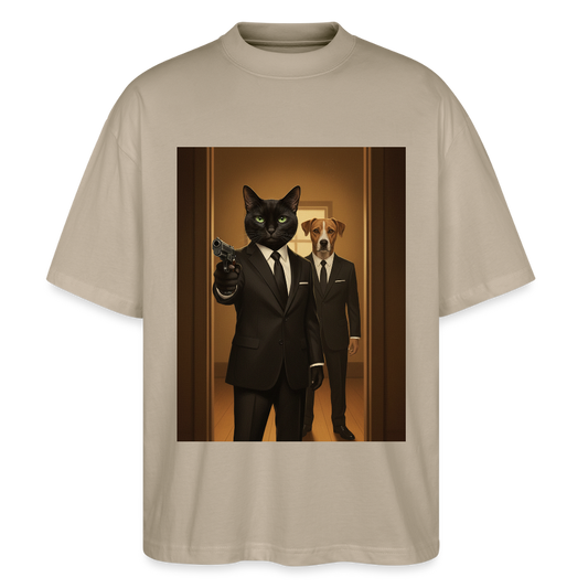 Krümel – Say Meow Again | Stanley/Stella Oversized Unisex Bio T-Shirt Blaster - Steingrau