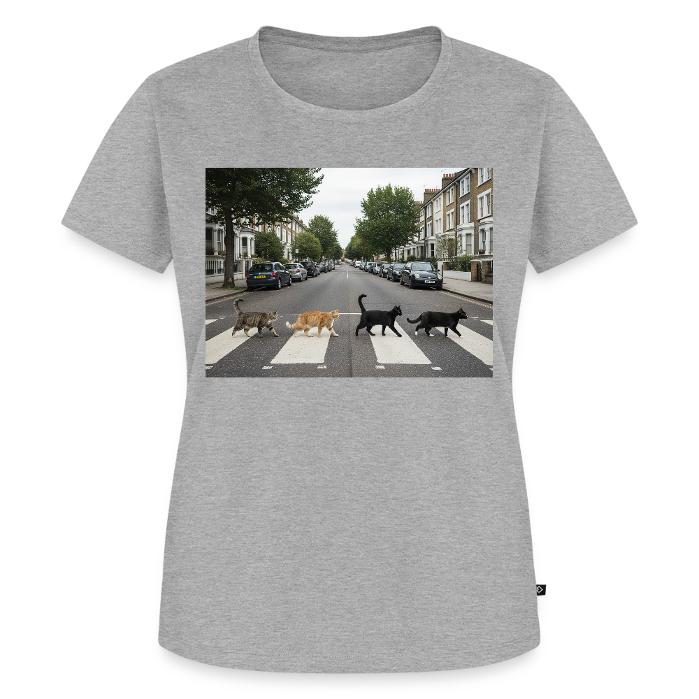 The Purrfect Crossing – Wir waren vor der Band da | Frauen Premium T-Shirt - Grau meliert