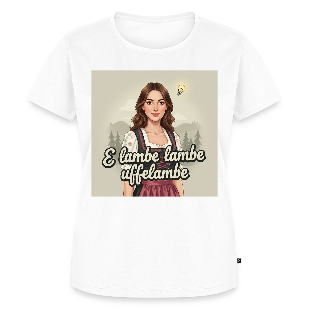 E Lambe, lambe, uffelambe – Alemannischer Geistesblitz | Frauen Premium T-Shirt - Weiß