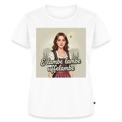 E Lambe, lambe, uffelambe – Alemannischer Geistesblitz | Frauen Premium T-Shirt - Weiß
