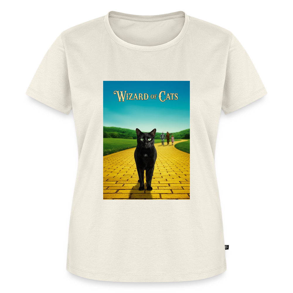 Wizard of Cats – Der gelbe Weg gehört Krümel | Frauen Premium T-Shirt - Naturweiß
