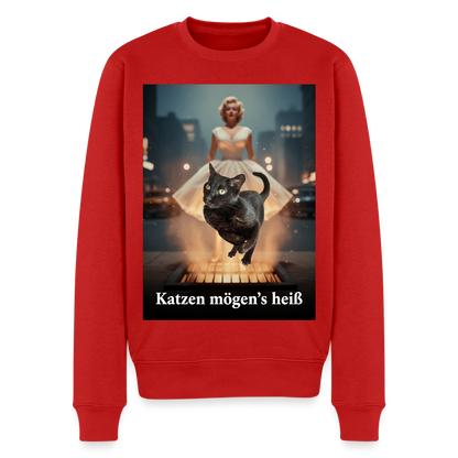 Katzen mögen’s heiß |  Männer Premium Pullover - Rot