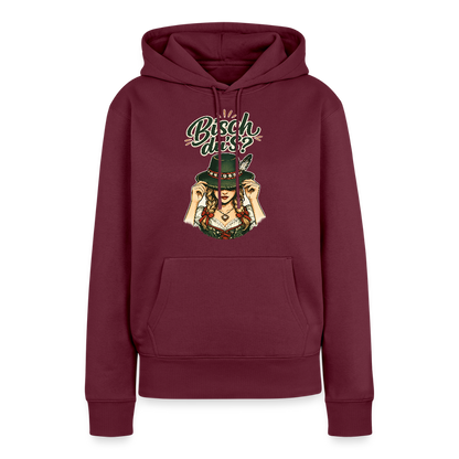 Bisch du’s? – Der Blick sagt alles | Frauen Premium Hoodie - Burgunderrot