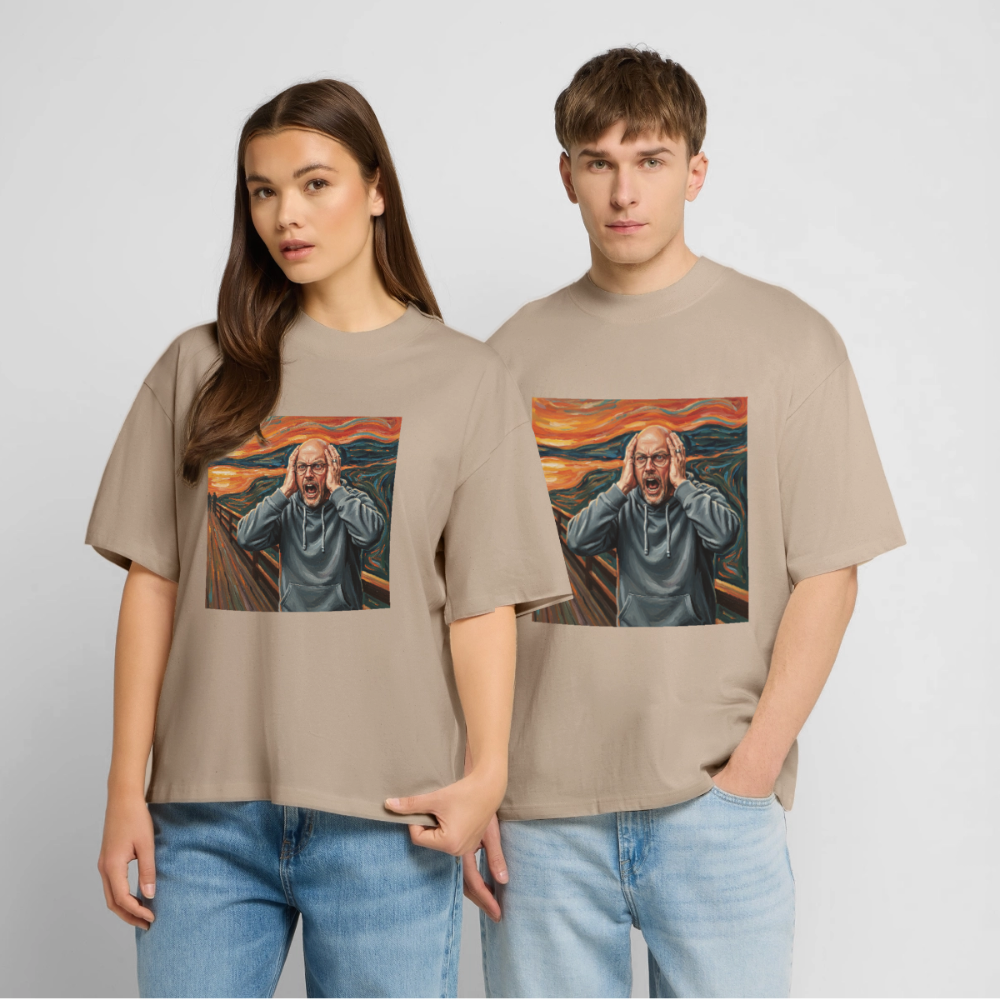 Der Schrei… wenn es wirklich reicht | Stanley/Stella Oversized Unisex Bio T-Shirt Blaster - Steingrau