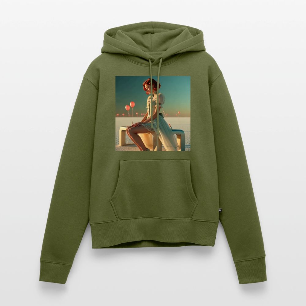 Leise Gedanken bei lauter Farben | Frauen Premium Hoodie - Khaki