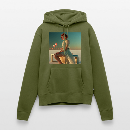 Leise Gedanken bei lauter Farben | Frauen Premium Hoodie - Khaki