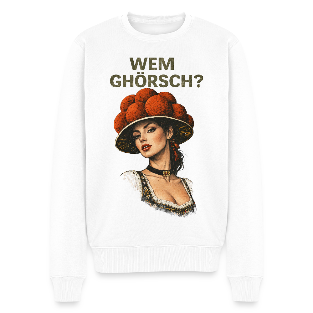 Wem ghörsch? – Schwarzwald Edition |  Männer Premium Pullover - Weiß
