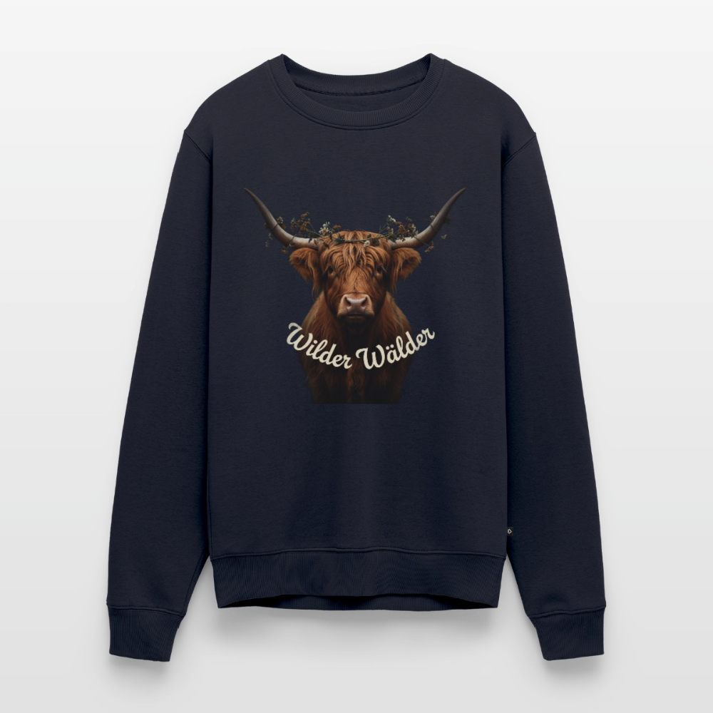 Wilder Wälder – Schwarzwald Highland Rind |  Männer Premium Pullover - Navy