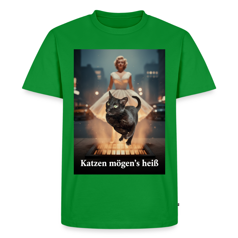 Katzen mögen’s heiß | Männer Premium T-Shirt - Grün