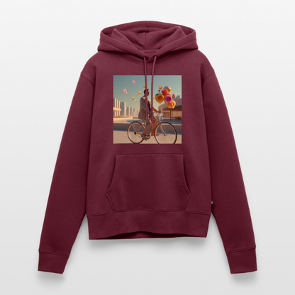 Fahrt ins Ungewisse (mit Blumen) | Frauen Premium Hoodie - Burgunderrot