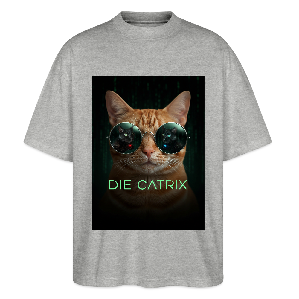 Die Catrix – Krümel erwacht | Stanley/Stella Oversized Unisex Bio T-Shirt Blaster - Grau meliert