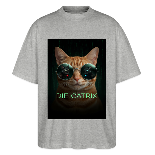 Die Catrix – Krümel erwacht | Stanley/Stella Oversized Unisex Bio T-Shirt Blaster - Grau meliert