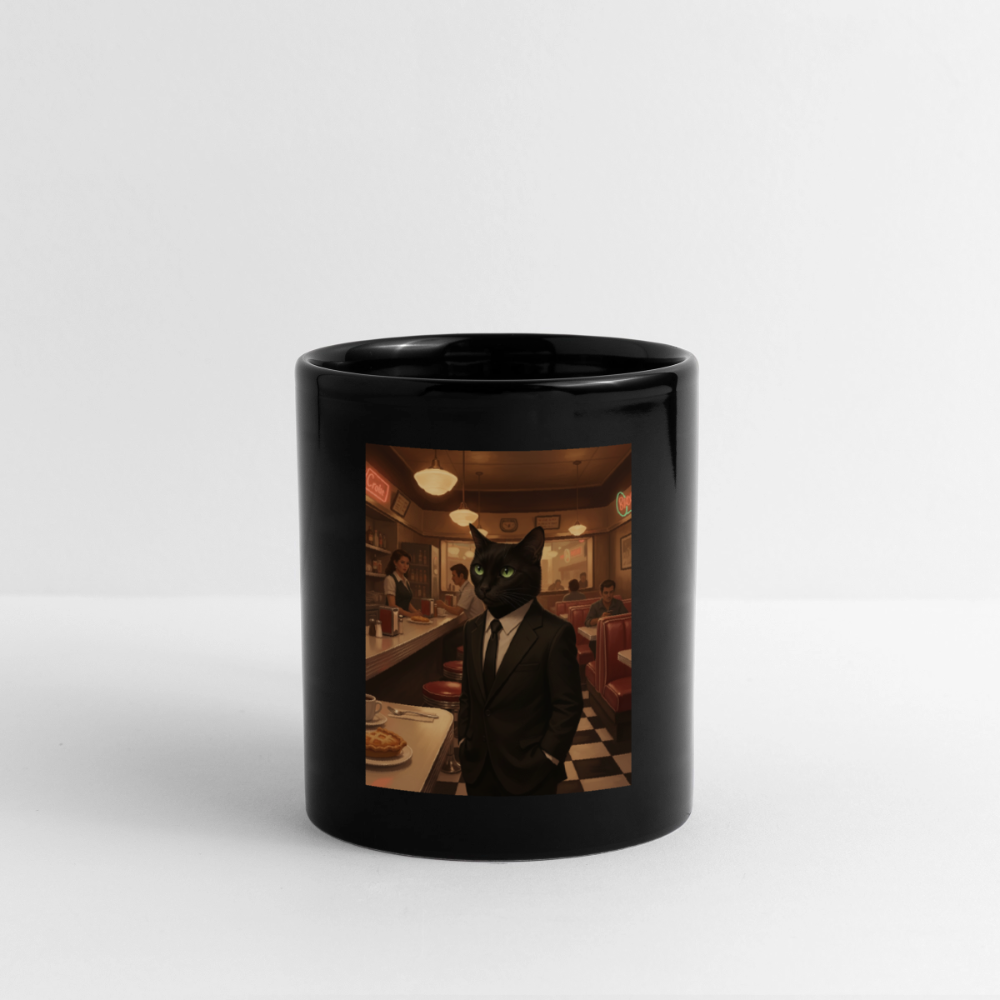 Krümel – Royale mit Pfote | Tasse einfarbig - Schwarz