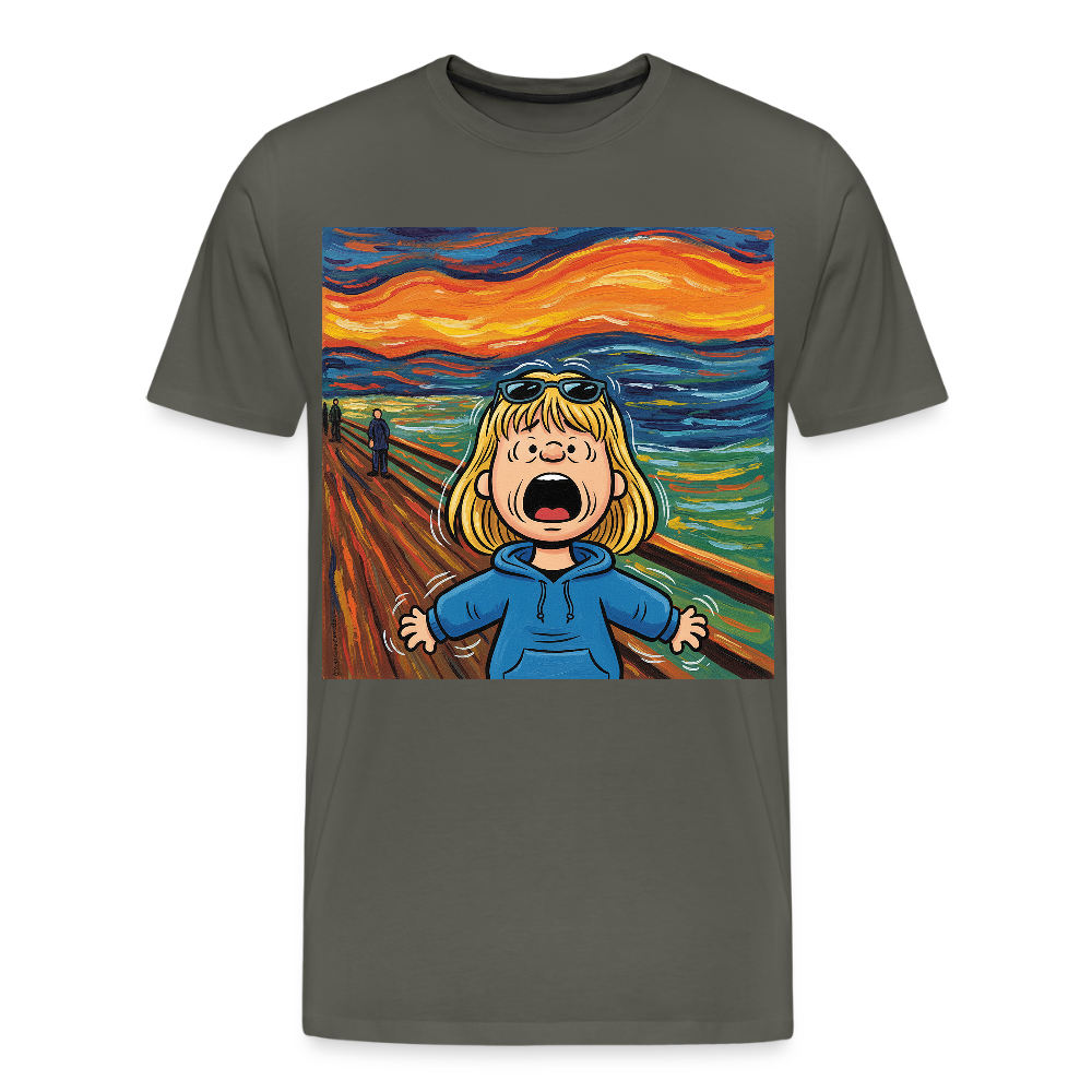 Der Schrei… manchmal bist du es selbst | Männer Premium T-Shirt - Asphalt