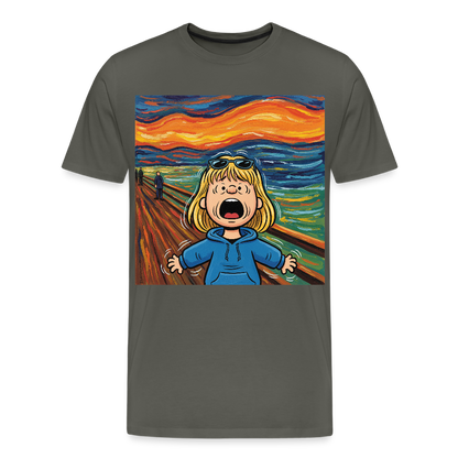 Der Schrei… manchmal bist du es selbst | Männer Premium T-Shirt - Asphalt