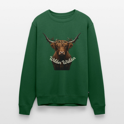 Wilder Wälder – Schwarzwald Highland Rind |  Männer Premium Pullover - Flaschengrün