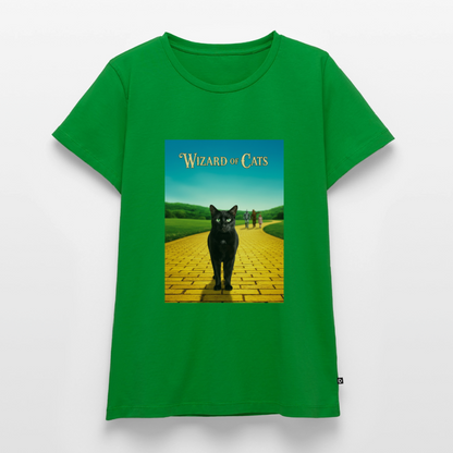 Wizard of Cats – Der gelbe Weg gehört Krümel | Frauen Premium T-Shirt - Grün
