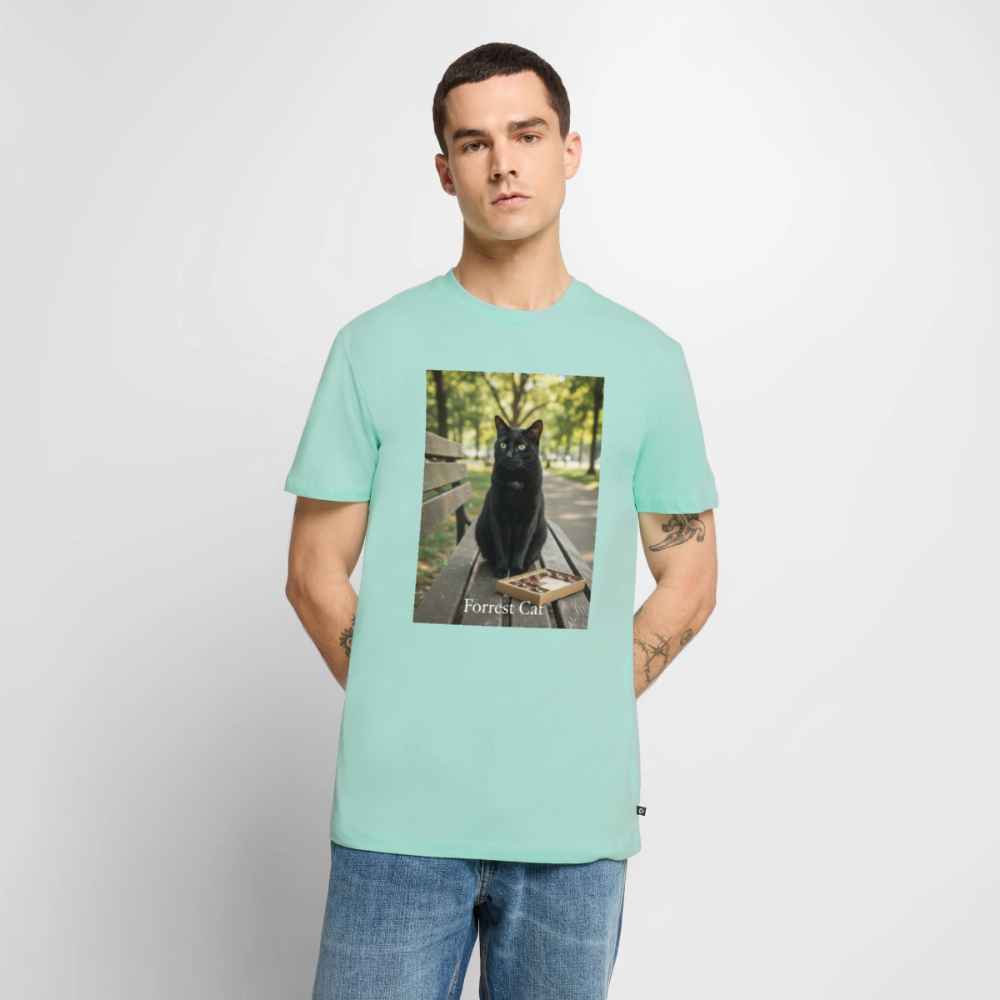 Forrest Cat – Krümel wartet | Männer Premium T-Shirt - Mint 