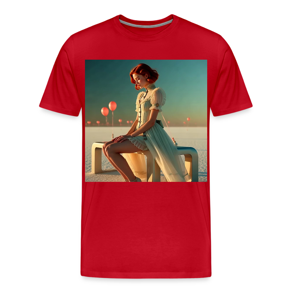 Leise Gedanken bei lauter Farben | Männer Premium T-Shirt - Rot