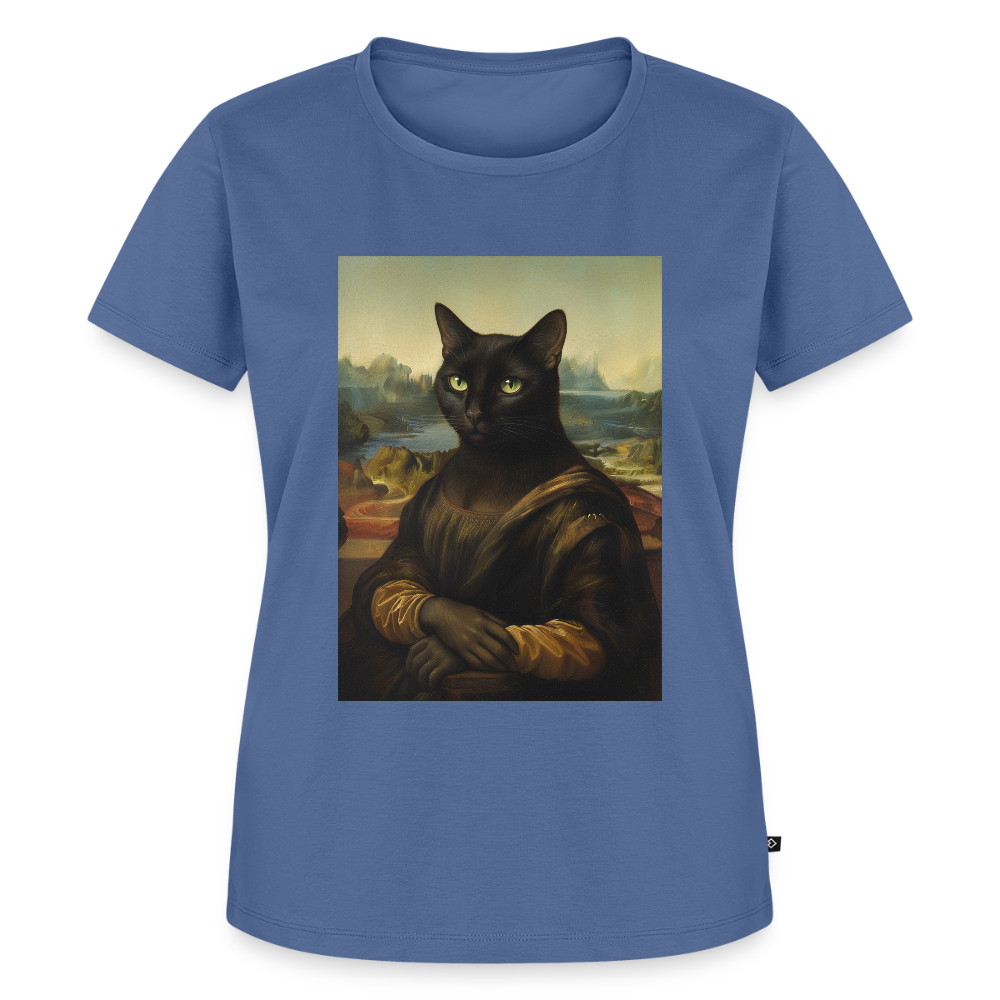 Mona Lisa… aber es ist eine Katze | Frauen Premium T-Shirt - Taubenblau