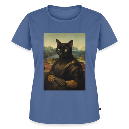 Mona Lisa… aber es ist eine Katze | Frauen Premium T-Shirt - Taubenblau